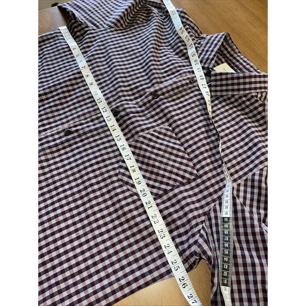 Billy Reid Standard Shirt Men XXL Gingham Check Long Sleeve Button Down - Picture 4 of 7